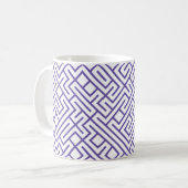 Fliesen 10 DRUCKgenerativ (Violettlinien) Kaffeetasse (Vorderseite Links)