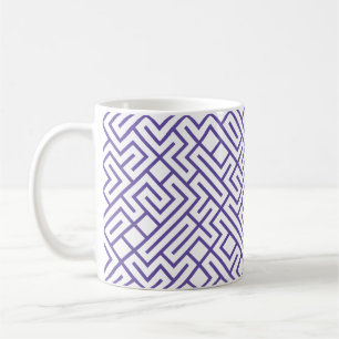 Fliesen 10 DRUCKgenerativ (Violettlinien) Kaffeetasse
