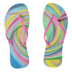 Fliesen am Strand - Pastellfarben, abstrakt Badesandalen