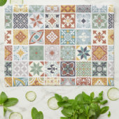 Fliesen aus dem Mittelmeer Geschirrtuch (Gefaltet)