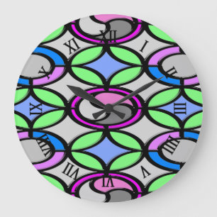 Fliesen aus Glas Große Wanduhr