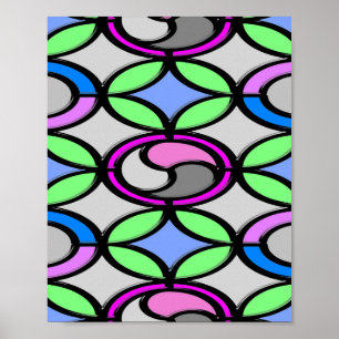 Fliesen aus Glas Poster