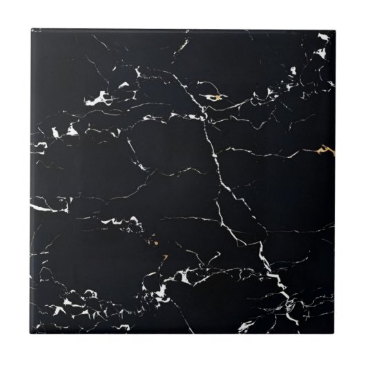 Fliesen aus schwarzem und goldenen Boden (Vorderseite)