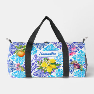 Fliesen aus sizilianischem Zitrusfrüchte Duffle Bag