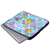 Fliesen aus sizilianischem Zitrusfrüchte Laptopschutzhülle (Vorne Knopf)