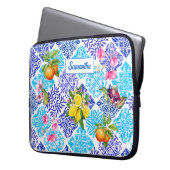 Fliesen aus sizilianischem Zitrusfrüchte Laptopschutzhülle (Vorderseite Links)