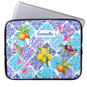 Fliesen aus sizilianischem Zitrusfrüchte Laptopschutzhülle