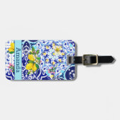 Fliesen aus sizilianischer Keramik Gepäckanhänger (Vorderseite horizontal)