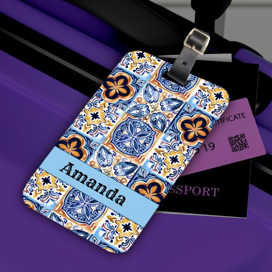 Fliesen aus sizilianischer Keramik Gepäckanhänger