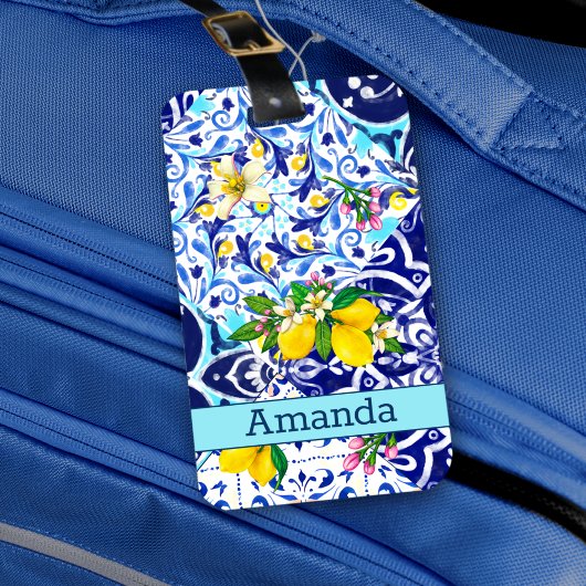 Fliesen aus sizilianischer Keramik Gepäckanhänger