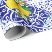 Fliesen aus sizilianischer Keramik Geschenkpapier (Rolleneckpunkt)