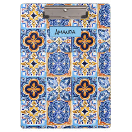 Fliesen aus sizilianischer Keramik Klemmbrett