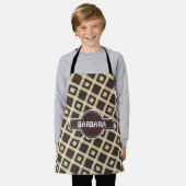 Fliesen Beige Schokolade Minimales Muster Schürze (Getragen)