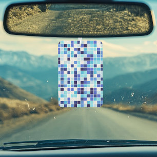 Fliesen, blaue Mosaikfliesen, geometrisches Muster Autolufterfrischer