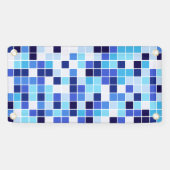 Fliesen, blaue Mosaikfliesen, geometrisches Muster Banner (Horizontal)