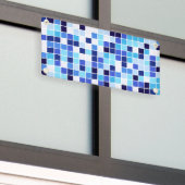 Fliesen, blaue Mosaikfliesen, geometrisches Muster Banner (Äußeres Gebäude)
