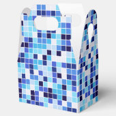 Fliesen, blaue Mosaikfliesen, geometrisches Muster Geschenkschachtel (Geöffnet)
