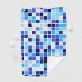 Fliesen, blaue Mosaikfliesen, geometrisches Muster Golfhandtuch (Insitu)