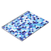 Fliesen, blaue Mosaikfliesen, geometrisches Muster Notizblock (Linke Seite)