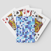 Fliesen, blaue Mosaikfliesen, geometrisches Muster Spielkarten (Rückseite)