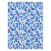 Fliesen, blaue Mosaikfliesen, geometrisches Muster Tischdecke (Vorderseite)