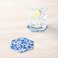 Fliesen, blaue Mosaikfliesen, geometrisches Muster