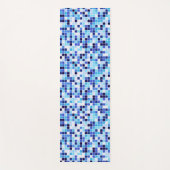 Fliesen, blaue Mosaikfliesen, geometrisches Muster Yogamatte (Vorderseite)