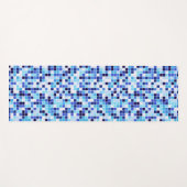Fliesen, blaue Mosaikfliesen, geometrisches Muster Yogamatte (Vorderseite (Horizontal))