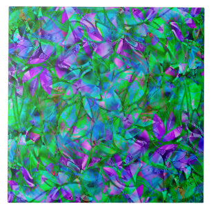 Fliesen Blumen abstraktes Buntglas