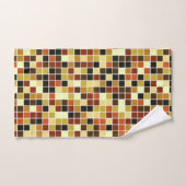 Fliesen, braune Mosaikfliesen, geometrisches Muste Badhandtuch Set (Handtuch)