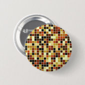 Fliesen, braune Mosaikfliesen, geometrisches Muste Button (Vorne & Hinten)
