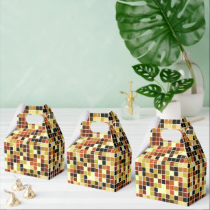 Fliesen, braune Mosaikfliesen, geometrisches Muste Geschenkschachtel