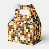 Fliesen, braune Mosaikfliesen, geometrisches Muste Geschenkschachtel (Rückseite)