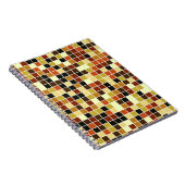 Fliesen, braune Mosaikfliesen, geometrisches Muste Notizblock (Rechte Seite)