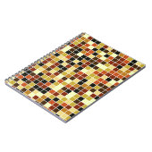 Fliesen, braune Mosaikfliesen, geometrisches Muste Notizblock (Linke Seite)