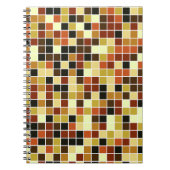 Fliesen, braune Mosaikfliesen, geometrisches Muste Notizblock (Vorderseite)