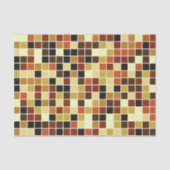 Fliesen, braune Mosaikfliesen, geometrisches Muste Seidenpapier (Vorderseite)