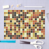 Fliesen, braune Mosaikfliesen, geometrisches Muste Seidenpapier (Handwerk)