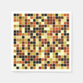 Fliesen, braune Mosaikfliesen, geometrisches Muste Serviette (Vorderseite)