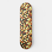 Fliesen, braune Mosaikfliesen, geometrisches Muste Skateboard (Vorderseite)
