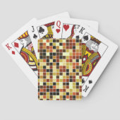 Fliesen, braune Mosaikfliesen, geometrisches Muste Spielkarten (Rückseite)