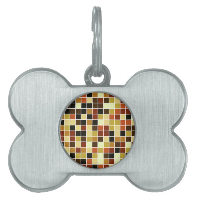 Fliesen, braune Mosaikfliesen, geometrisches Muste Tiermarke (Vorderseite)