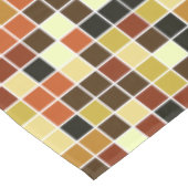 Fliesen, braune Mosaikfliesen, geometrisches Muste Tischdecke (Schrägansicht)