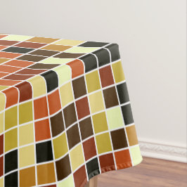 Fliesen, braune Mosaikfliesen, geometrisches Muste Tischdecke