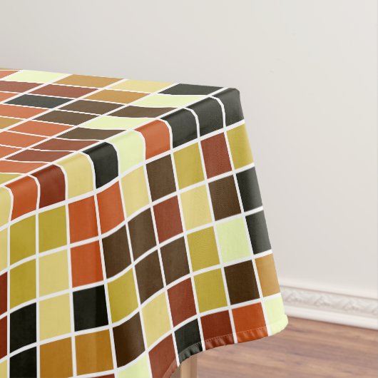 Fliesen, braune Mosaikfliesen, geometrisches Muste Tischdecke (Beispiel)