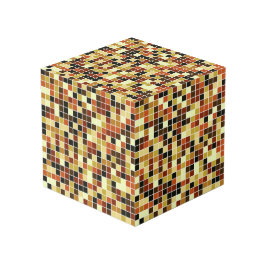 Fliesen, braune Mosaikfliesen, geometrisches Muste Würfel