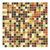 Fliesen, braune Mosaikfliesen, geometrisches Muste Würfel (Vorderseite)