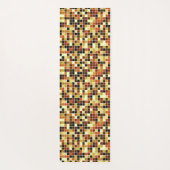 Fliesen, braune Mosaikfliesen, geometrisches Muste Yogamatte (Rückseite)