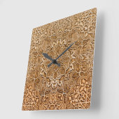 Fliesen der Alhambra-Wall-Uhr Quadratische Wanduhr (Winkel)