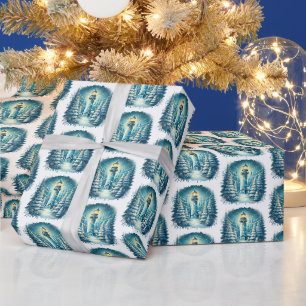 Fliesen Festiver Weihnachtsleuchtturm Geschenkpapier